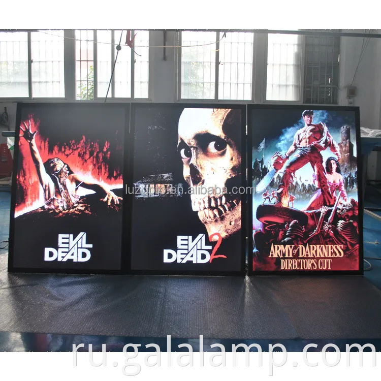 Светодиодный плакат фильма Реклама световой каркасной фонарь